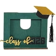 thumbnail image 1 of IumwxzGraduation Photo Frame 2026 Wooden Desktop Bachelor Cap Tassel Keepsake College High School Memory Display Solid Durable Compact Gift 1pc Green, 1 of 1