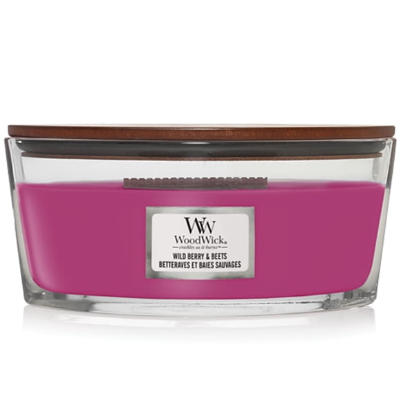 Woodwick Ellipse Bougie Parfumée avec Mèche Craquelée / Baies Sauvages et Betteraves / jusqu'à 50 Heures de Combustion 1632290E