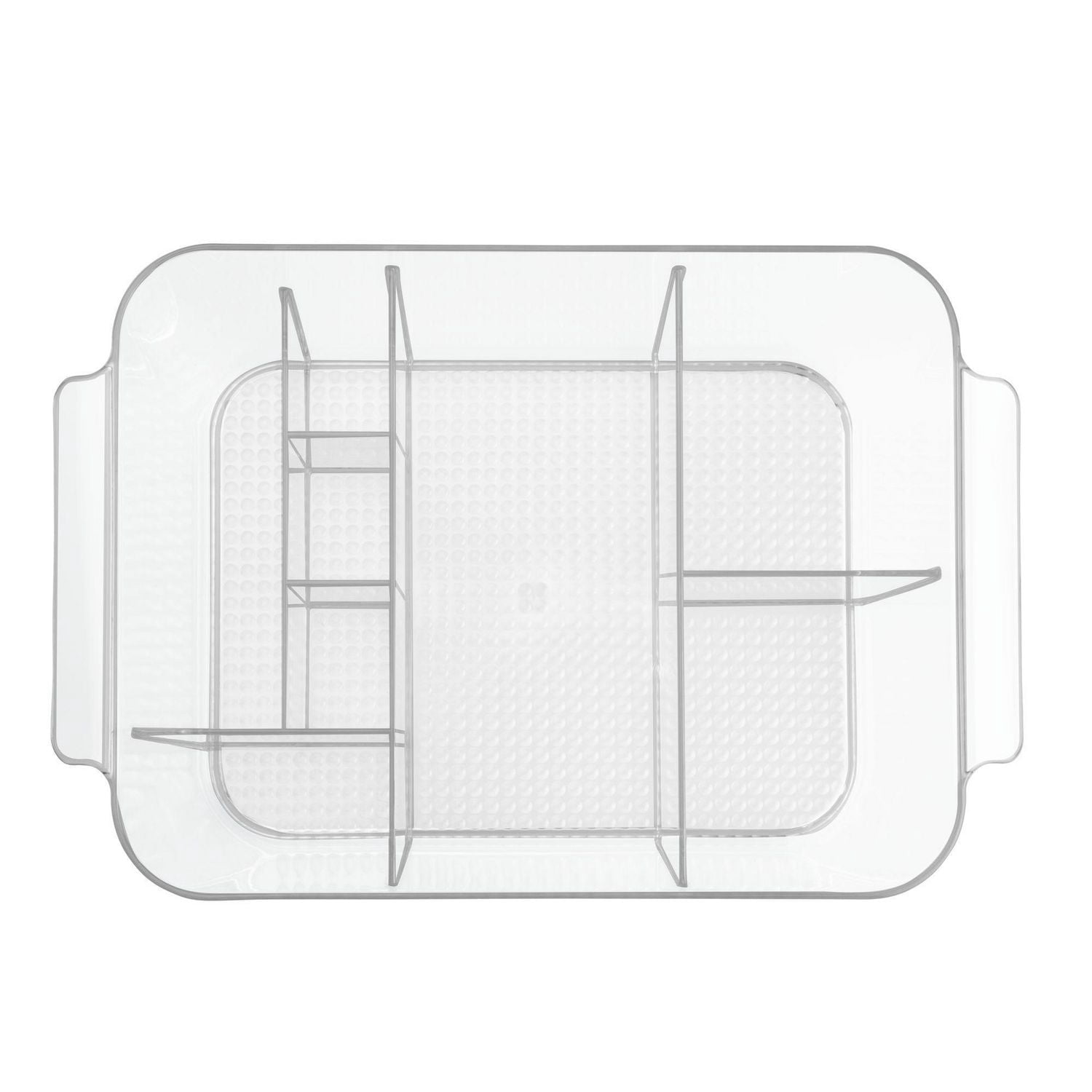 MAINSTAYS Divided Clear Cosmetic Organizer Tote