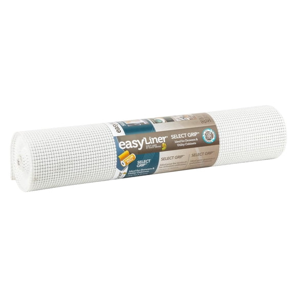 Select Grip EasyLiner Brand Shelf Liner, White, 20 in. x 18 ft.