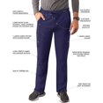 thumbnail image 3 of Adar Addition Scrubs for Men - Slim Leg Cargo Drawstring Scrub Pants - A6106 - Navy - 2X, 3 of 8