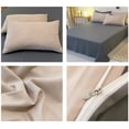 thumbnail image 4 of 4 Piece Bedding Set | Duvet Cover, Fitted Sheet & Pillowcases | Reversible Design for Student Dorm, Guest Room & Home | Soft Washed Polyester Microfiber | Twin, Full & Queen Sizes, 4 of 6