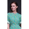 thumbnail image 3 of Bimba Robe Longue Maxi d'Été en Rayonne à Imprimé Floral Lotus, Manches Kimono, Fente - Petit, 3 of 6
