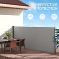 thumbnail image 4 of Outsunny 13' x 5' Retractable Side Awning, Garden Privacy Screen, Light Grey, 4 of 10