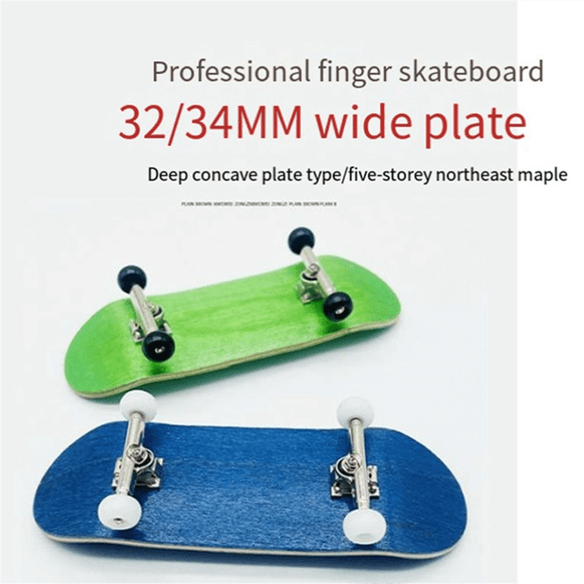 Finger Skateboard Board Width 32mm Professional Maple Fingertip Skateboard Double Rocker Mini Skateboard Red