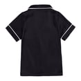 thumbnail image 4 of WEIYLL Ensemble de Pyjama pour Filles Été Couleur Unie Manches Courtes Col Rabattu en Soie Bouton Classique 2 Pcs 2-3 Ans, 4 of 5