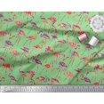 thumbnail image 2 of Soimoi Poly Georgette Fabric Flamingo Bird Printed Fabric 1 Yard 52 Inch Wide, 2 of 3