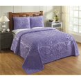 thumbnail image 1 of Better Trends Trevor Collection Cotton Chenille Medallion Bedspread Twin Size Lavender, 1 of 3