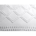 thumbnail image 3 of Swift Home Diamond Textured Soft Touch Duvet Cover Set, All Season Bedding with Zipper Closure, Includes Pillow Shams, Twin, White, 3 of 5