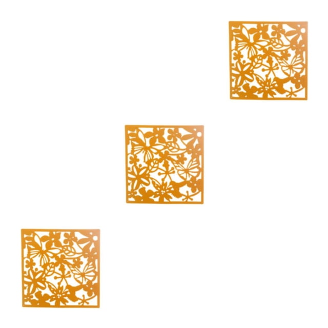 kurtrusly 4pcs Hanging Divider Screens Panel Decorative Room Separator For Hotel And Home Modern Lightweight And Durable PVC Yellow Butterflies 3Set
