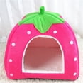 thumbnail image 1 of YUTK Lit Rond pour Chien, Liquidation Maison d'Hiver Intérieure Maison Maison Rembourrée Yourte Pliante Tente Fraise Rose P, 1 of 3