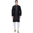 thumbnail image 1 of Kurta Pyjama pour Homme Vêtements Inde Mariage Fête (Noir, G), 1 of 5