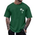 thumbnail image 1 of Pisexur Shirts for Man T Hommes Mode Décontractée Imprimé Col Rond Pull T-Shirt Manches Courtes Blouse Verte,S Chemises de Golf Hommes & Chemises Hommes, 1 of 6