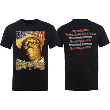 Biggie Smalls T-Shirt Unisexe la Vie après la Mort (Impression au Dos)
