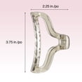 thumbnail image 3 of Scunci Savvy Value 2 pk Large Mixed Claw Clips, Clear Cut Out and Blush Pink, All Hair Types, 3 of 6