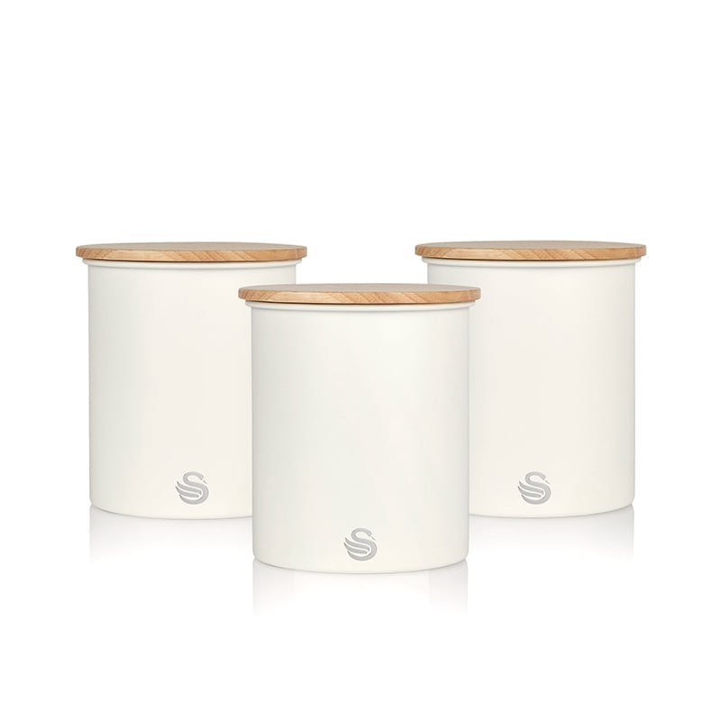 Swan Nordic Set of 3 Cannisters - White