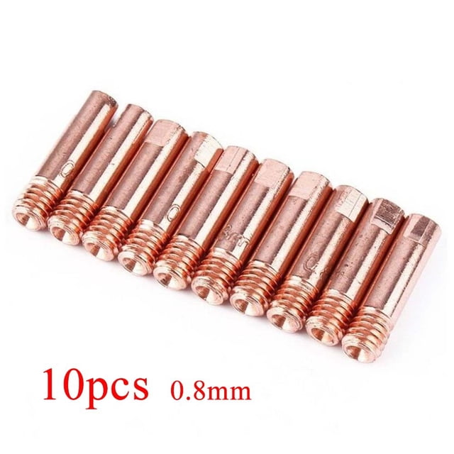 MB15AK Welding Contact Tips 0.6 - 1.2mm MIG Welder Torch Consumables M6 x 10pcs