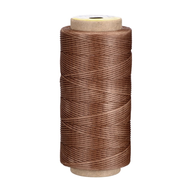 Unique Bargains 186 Yards 210D/1mm Leather Sewing Thread Polyester Waxed Cord, Chocolate
