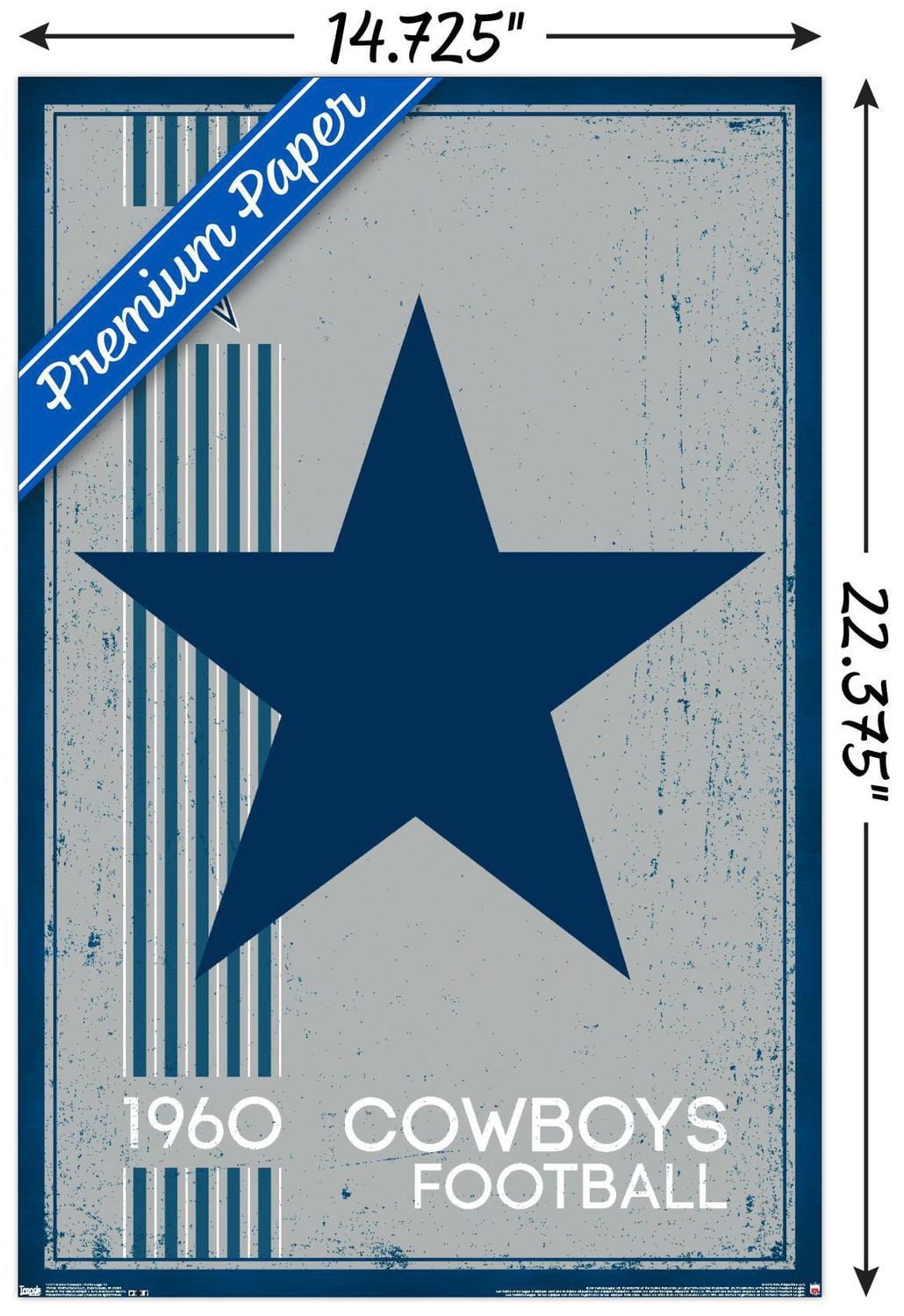 NFL Dallas Cowboys - Retro Logo 14 Wall Poster