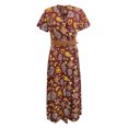 thumbnail image 4 of Women Daily Slim Dress Plus Size Dress for Women Casual Long Dress Sleeveless Cold Women Dresses Shoulder Solid&Print Split Hem Button Front Dress Drawstring Casual Dress, 4 of 6
