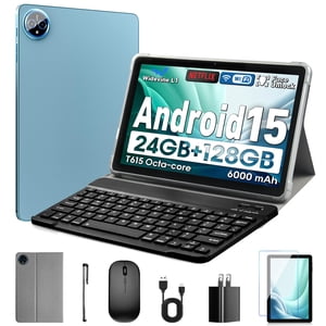 Aobante 10 Comprimé de pouce, Android 15 avec 24GB RAM + 128GB ROM (1TB Élargissement), Octa-Core, 1280x800 IPS HD écran tactile, 5MP+8MP Du