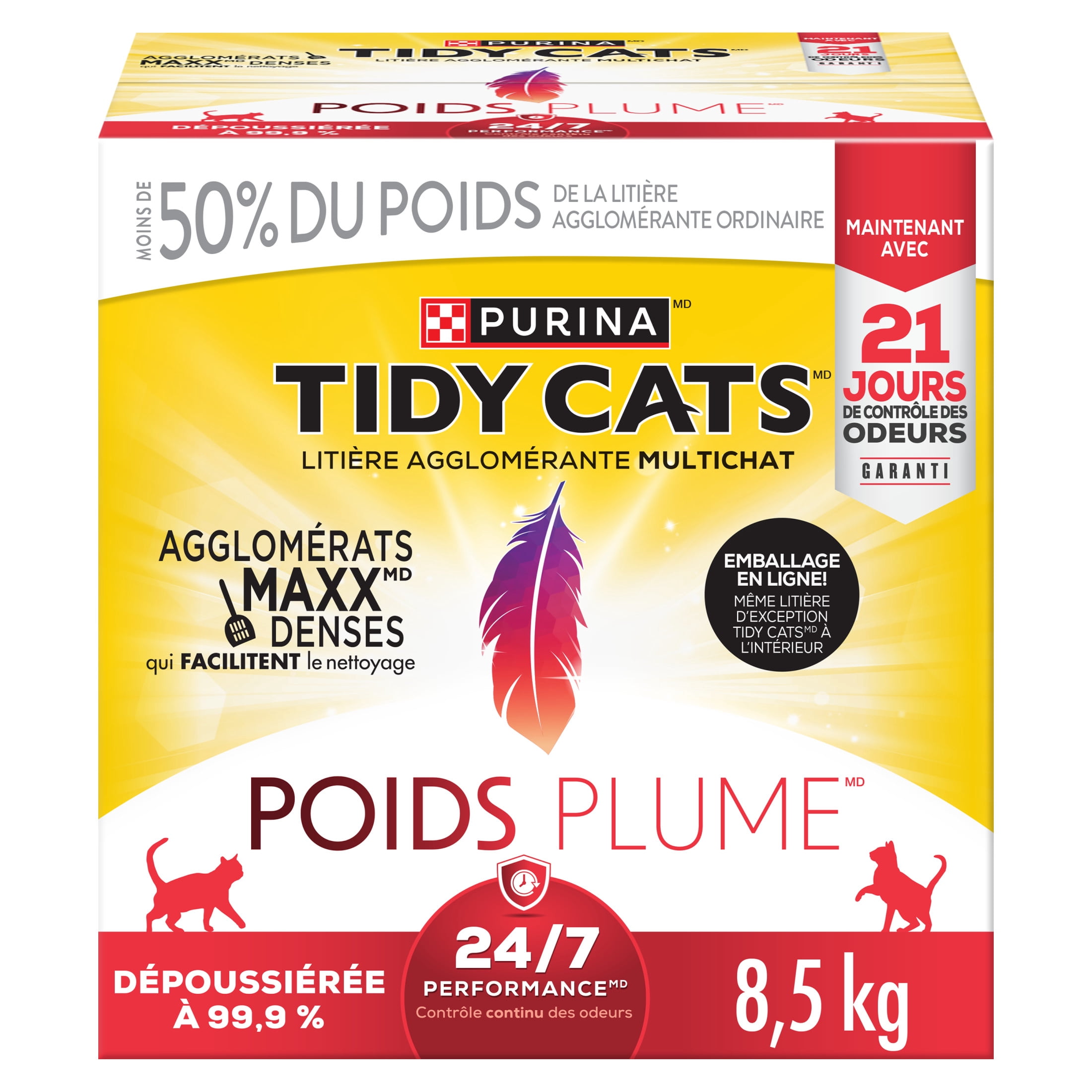 Purina Tidy Cats Poids Plume 24/7 Performance, Litière 8.5 kg