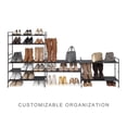 thumbnail image 3 of Mainstays 3 Tier Shoe Rack, Stackable, Metal Frame with Resin Shelf, 3 Tier Shoe Organizer, 3 of 7