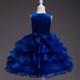 thumbnail image 4 of MIASHUI Girls Pageant Party Dress Ruffle Flower Kids Wedding Ball Gown Formal Princess Dress,Blue,2-3 Years, 4 of 4