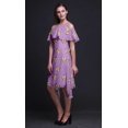 thumbnail image 3 of Bimba Butterfly Printed Womens Ruffle Front Cold Shoulder Swing Shift Dress-X-Small, 3 of 6