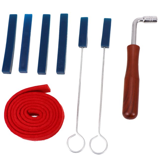 8 Pcs Professional Piano Tuning Mute Kit Tuning Hammer Lever Tuner Mute Kit Piano Tuning Tools