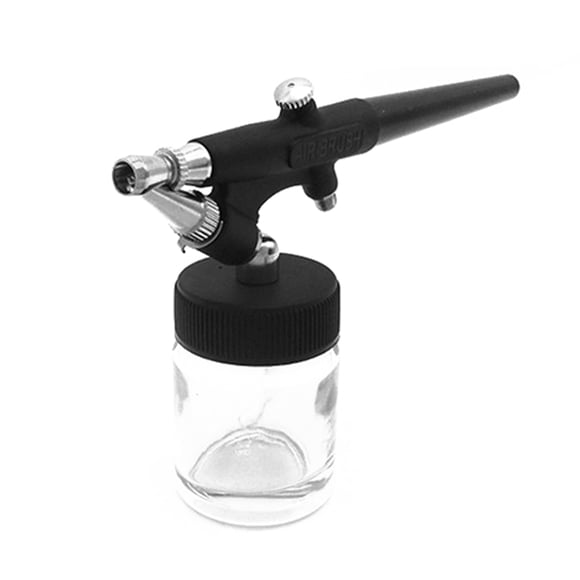 Amdohai 138-Type Airbrush Kit 0.8mm Single Action Air Brush Set 22CC Paint Fluids Cups for Model DIY Makeup Nail Art Cake Decorating
