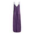 thumbnail image 4 of LSLJS Robe d'Été Décontractée Aguichant pour Femme, Sans Manches, à Col Rond, Unie, avec Fente, Grande Taille, 4 of 4