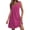Hot Pink, variant on biudgviw Women's Midi Tank Dress Summer V Neck Sleeveless A-Line T Shirt Dress Casual Loose Sundresses with Pocket