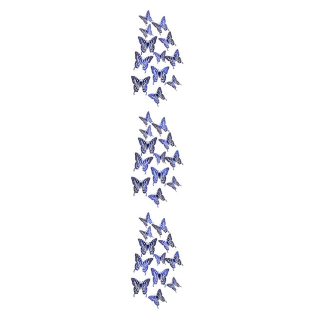 Transemion Glitter And Exquisite Stickers For Amazing Home Decor With Butterflies Various LK12 blue 3Set