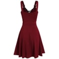 thumbnail image 3 of Heliisoer Plus Women Size Cool Solid Bandage Irregular Hem Sleeveless Camisole Mini, 3 of 6