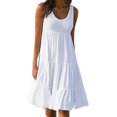 thumbnail image 3 of Mode Vacances d'Été Robe à Imprimé Dégradé Grande Taille Sans Manches beach beach Robes pour les Femmes 2022, 3 of 6