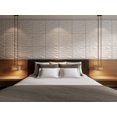 thumbnail image 2 of Dundee Deco's Paintable Off White Abstract Hills Fiber 3D Wall Panel, 1.6 ft X 1.6 ft, Interior Design Wall Paneling Decor Commercial and Residential Application, 2.6 sq.ft. each, 5-Pack, 2 of 4