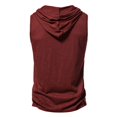 thumbnail image 4 of EGNMCR Débardeurs Homme Homme Décontracté Mode Uni Bouton Sans Manches Hauts Blouse Chandail à Capuchon Chandails, 4 of 4