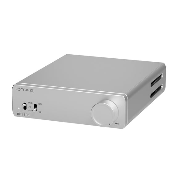 TOPPING Mini 300 Compact Desktop Power Amplifier - fully-balanced Class-D Amp, TRS/RCA input, 12V Trigger, Ultra-low distortion, Zero-noise Safe and reliable