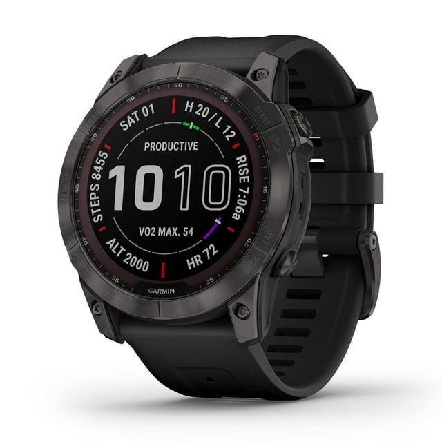 Garmin fenix 7X Charge solaire saphir GPS Smartwatch Steel et Fitness Tracker avec détection d'incident
