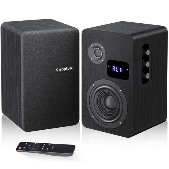 Orroplus Powered Bookshelf Speakers Pair, 70W Surround Sound Home Stereo Speakers Wired Optical/ARC/RCA/AUX/BT Input Active Record Player Speakers wi
