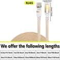 thumbnail image 2 of CAT8 Ethernet Cable 1m High Speed Nylon LAN Network Patch Cat8 Cable 40Gbps 2000Mhz SFTP LAN Wires RJ45, 2 of 6