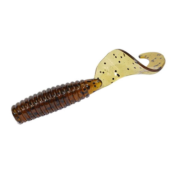 QualitChoice 12 Pcs/ensemble Leurre de Pêche 45mm 1.2g Truite Crankbait Grub Artificiel Panfish Crappie Truite Crankbait Appât Souple Leurre de Pêche Ver Couleur Chocolat