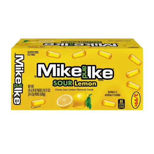Mike and Ike Minis Sour Lemon 0.78 oz, Case 24