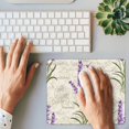 thumbnail image 4 of 12" x 10" Lavender Mouse Pad Beautiful Flower Mousepad for Women Girls, Washable Non-Slip Rubber Rectangle Desk Mat with Stitched Edge for Laptop Computer Wireless Mouse Desk, 4 of 5