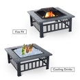 thumbnail image 4 of Outsunny 32Inch Outdoor Square Fire Pit, 4 of 4