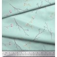 thumbnail image 3 of Soimoi Modal Satin Fabric Leaves & Buds Flower Fabric Prints by Yard 42 Inch Wide, 3 of 3