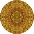 thumbnail image 1 of Ahgly Company Machine Washable Indoor Round Transitional Brown Area Rugs, 6' Round, 1 of 7