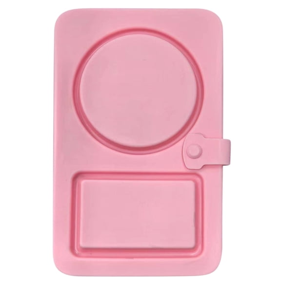 Silicone Reusable Double Compartment Snack Container with Lid, Collapsible Bento Box for Sauces, Condiments, and Snacks, Leak-Proof and Dishwasher Safe for Travel, School, and Office