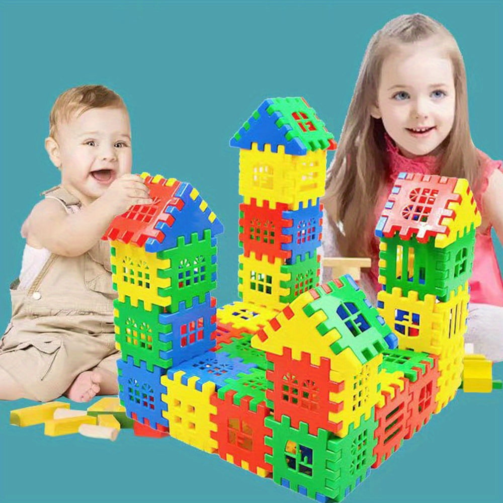 105-Piece Building Blocks Toddler Toys With Storage Bag  Big Building Bag For Toddlers 1-3 - Multiple Colors